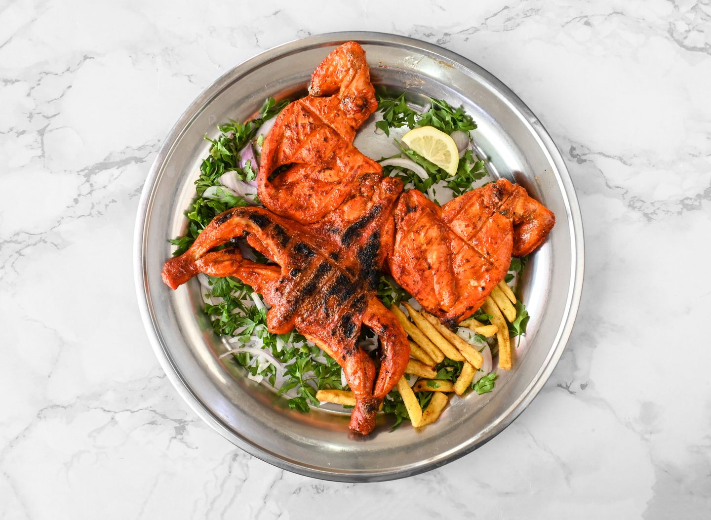Charcoal Chicken With Rice - Half A Chicken