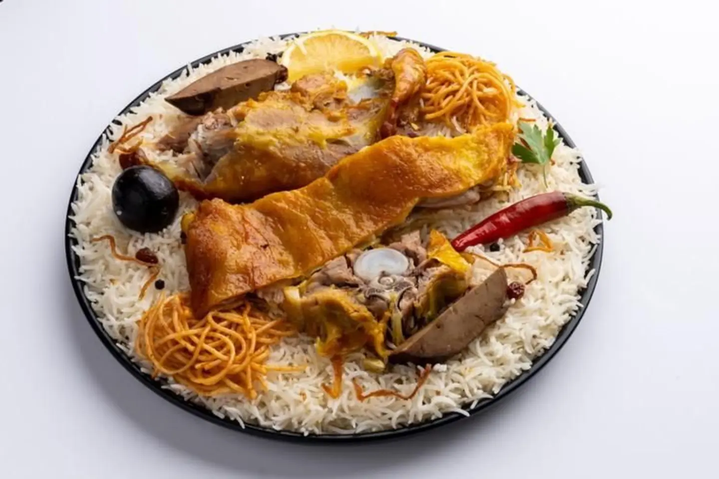 شواية مع رز مندي - نصف