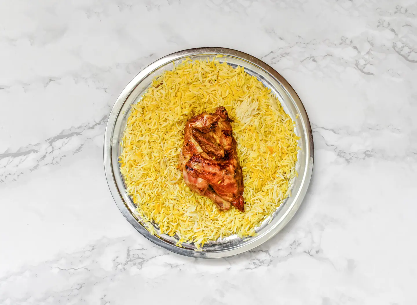 Grilled Chicken And Soggy Rice - Half A Chicken