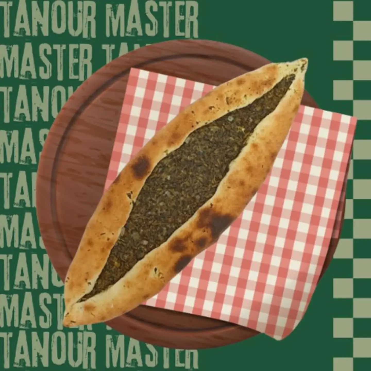 منقوشة سبانخ جبن - وسط