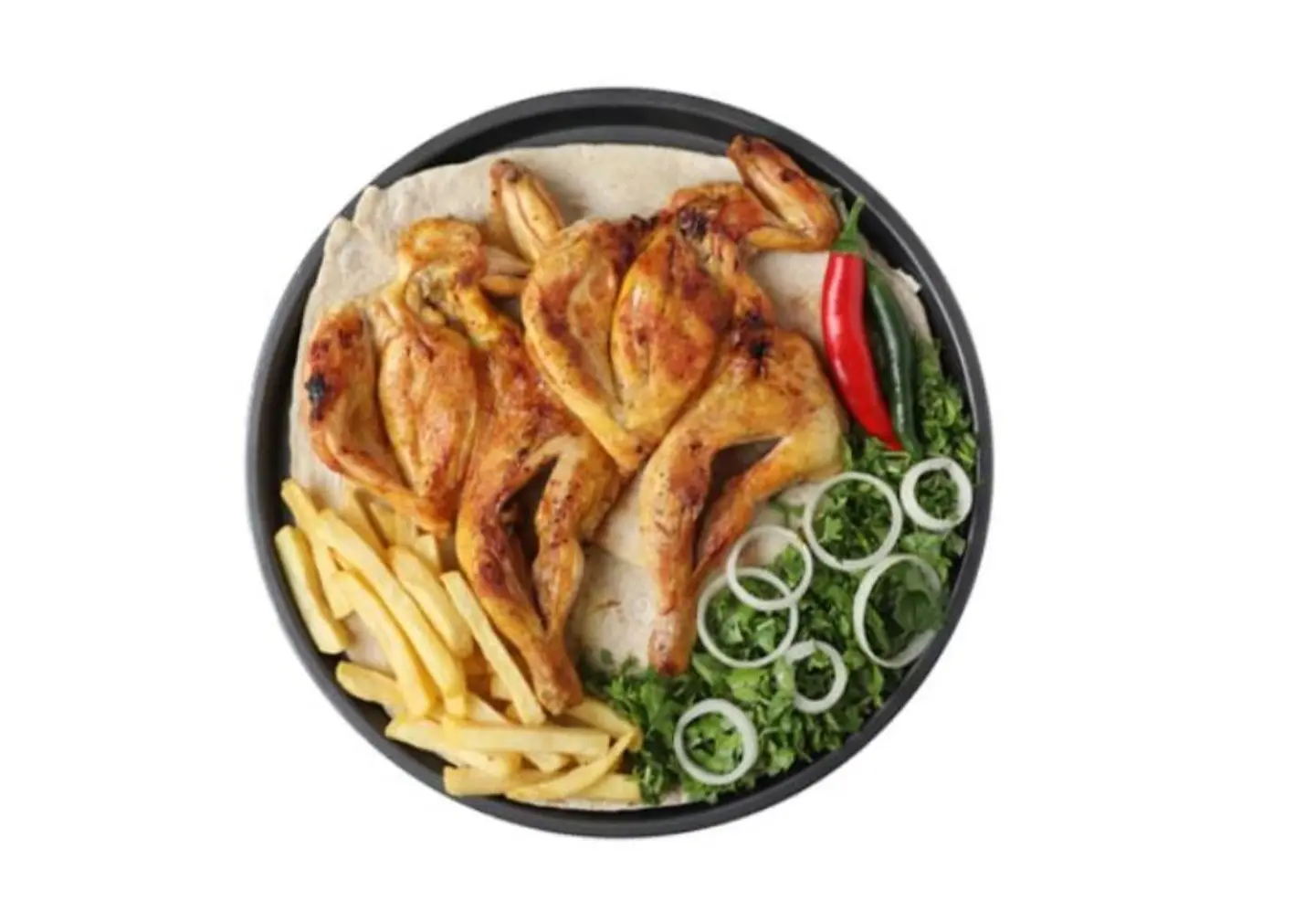 دجاج مظبي سادة - نص حبة دجاج