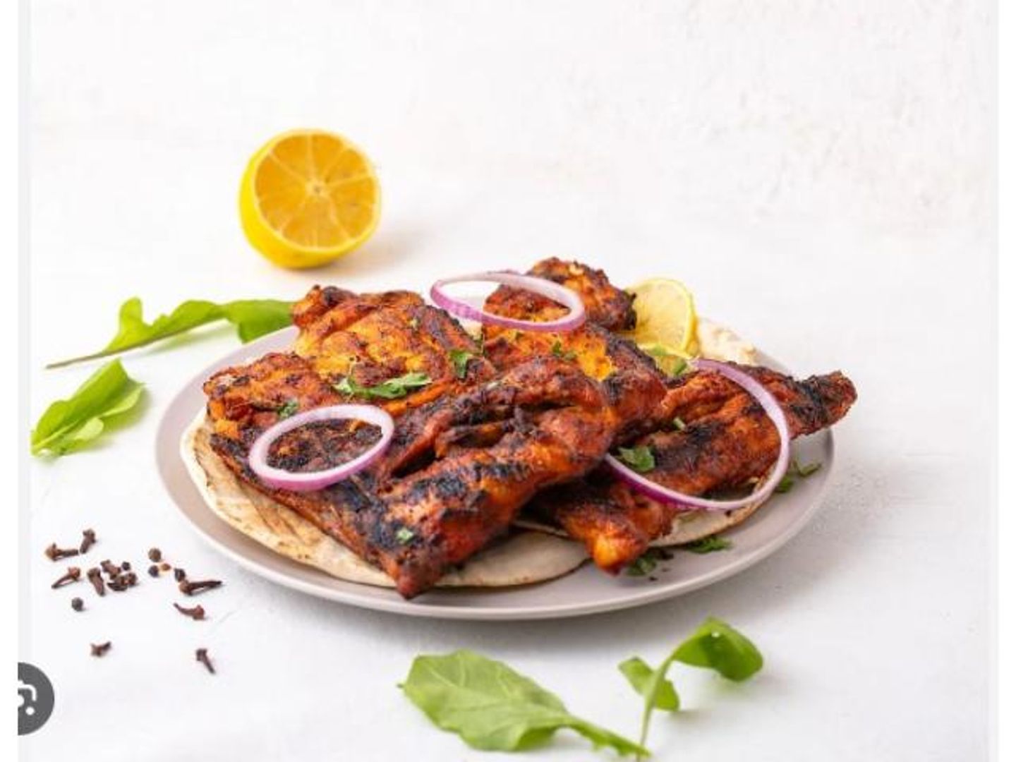 دجاج على الفحم بدون أرز - نص حبة دجاج