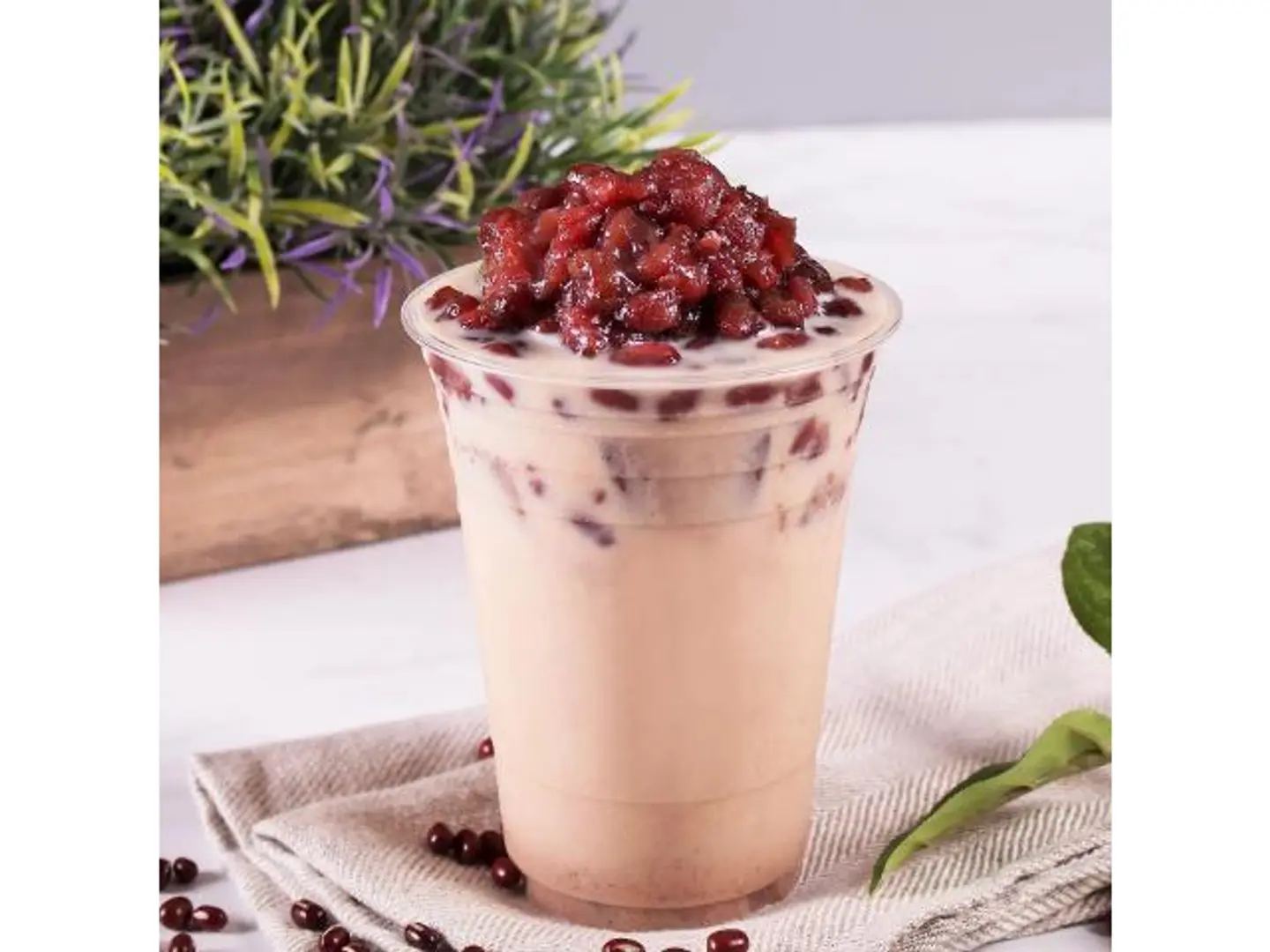 Red Bean Milk Tea - Medium