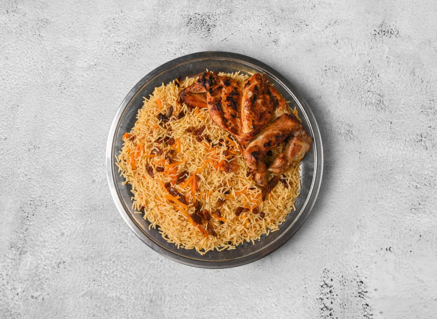 دجاج على الفحم - نص حبة دجاج