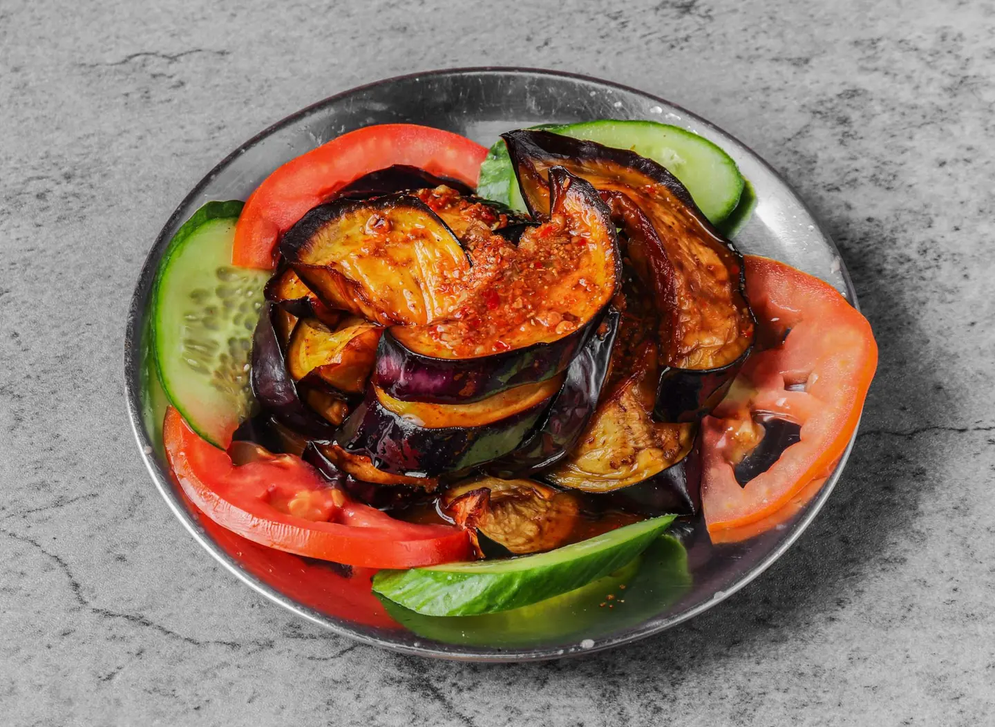 صحن باذنجان مقلي - صغير