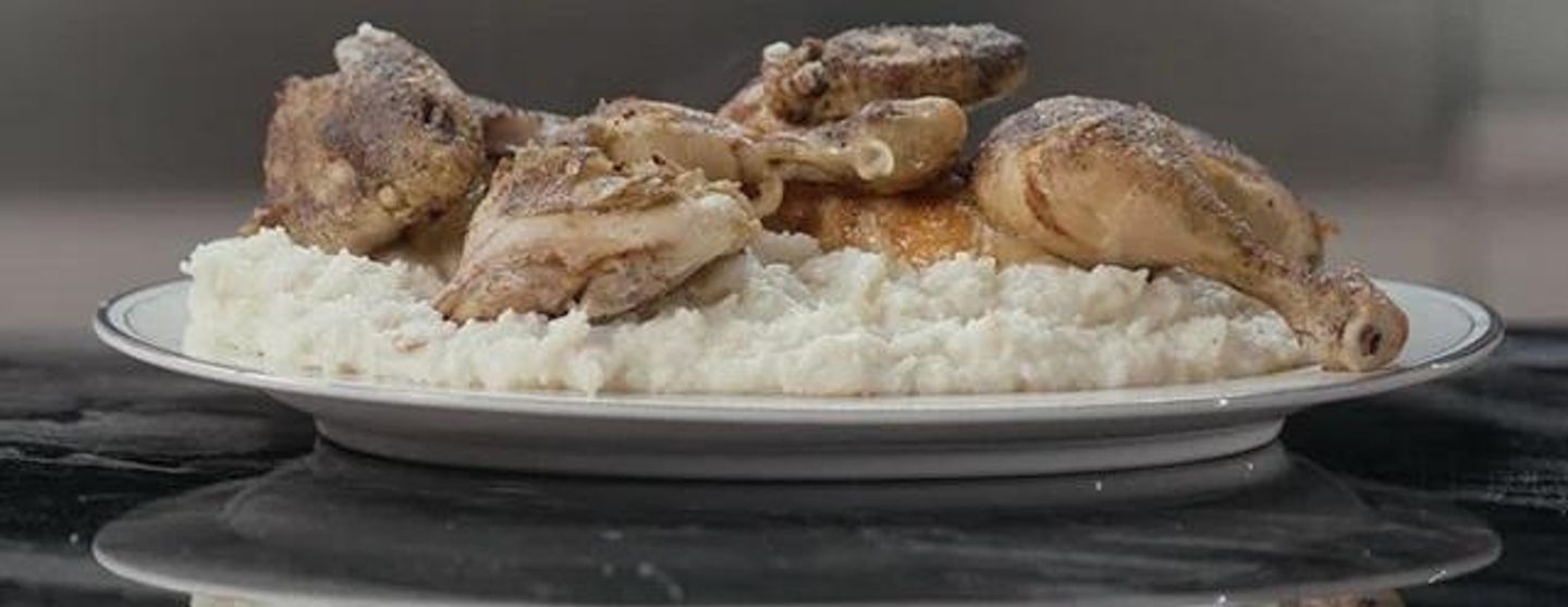 دجاج مسلوق مع رز - ربع