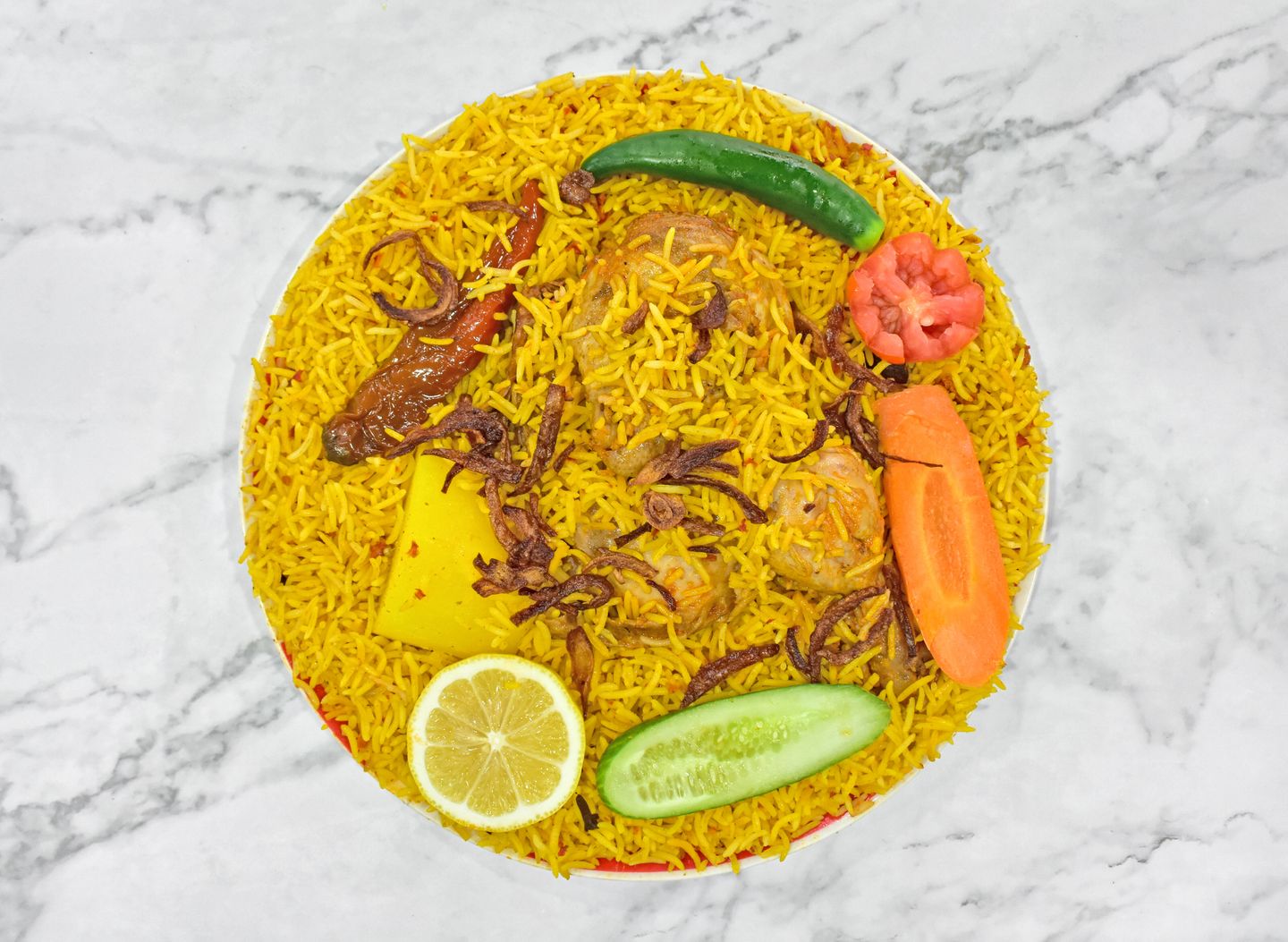 دجاج برياني   - نصف دجاجة