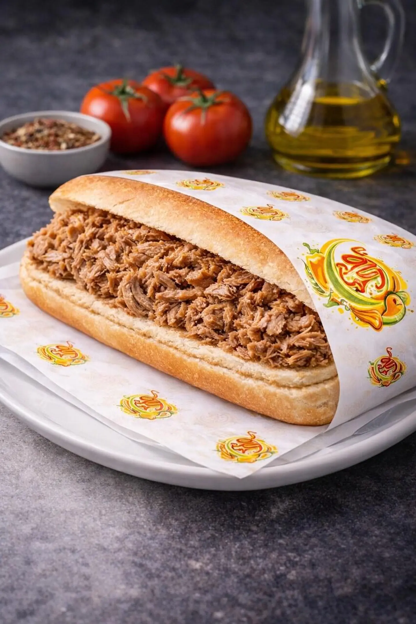 Tuna With Hijazi Kashna Sandwich - ½ Sandwich