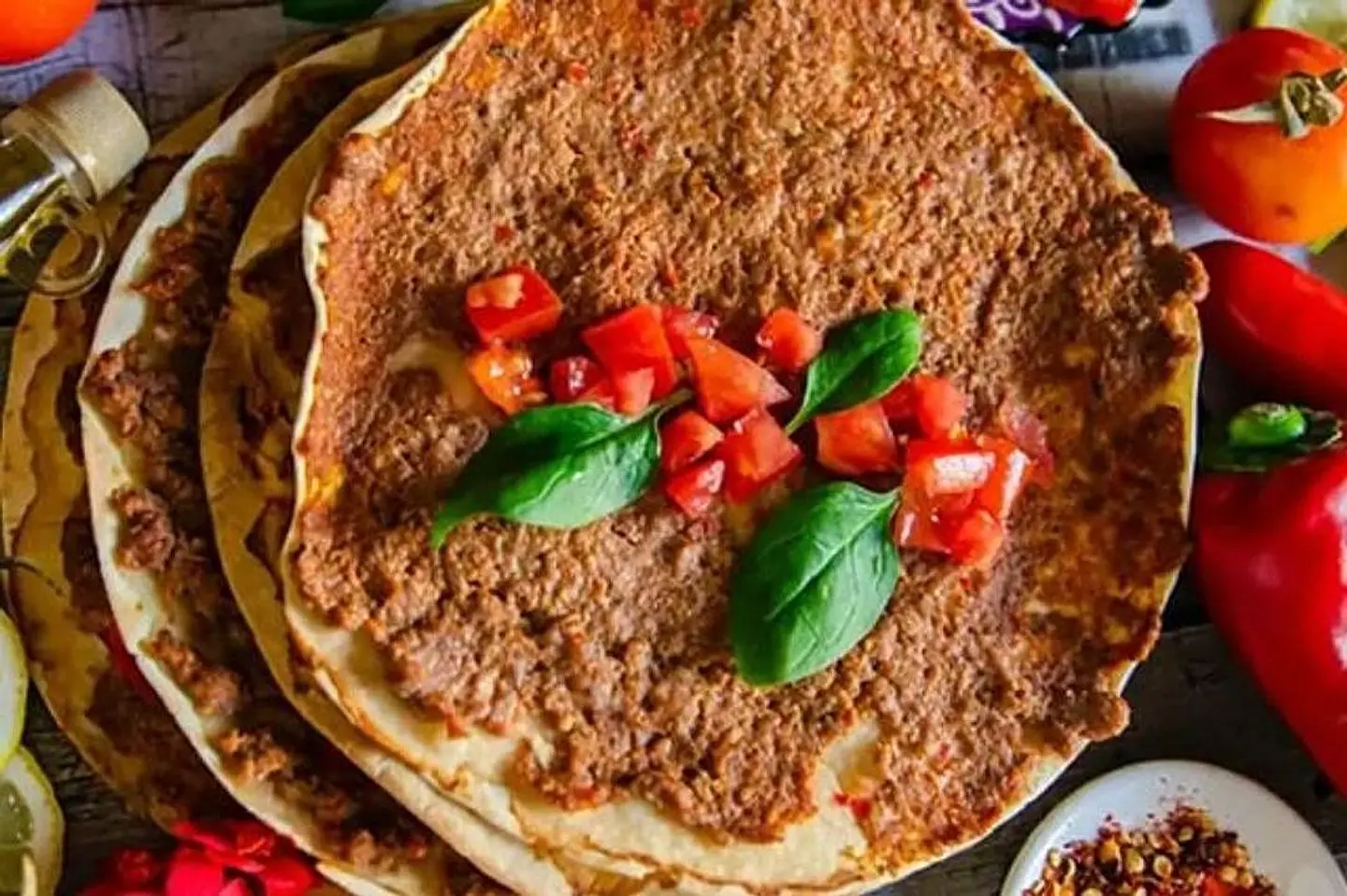 Pomegranate Molasses Sfeeha - Meal