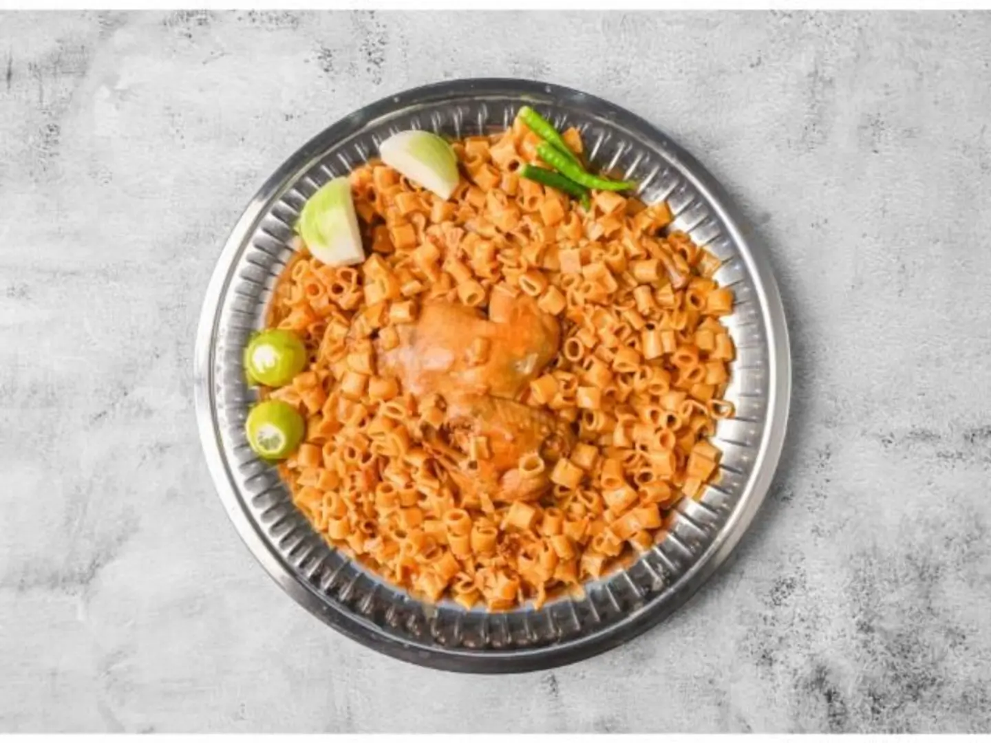 مضغوط مكرونة دجاج - نص حبة دجاج