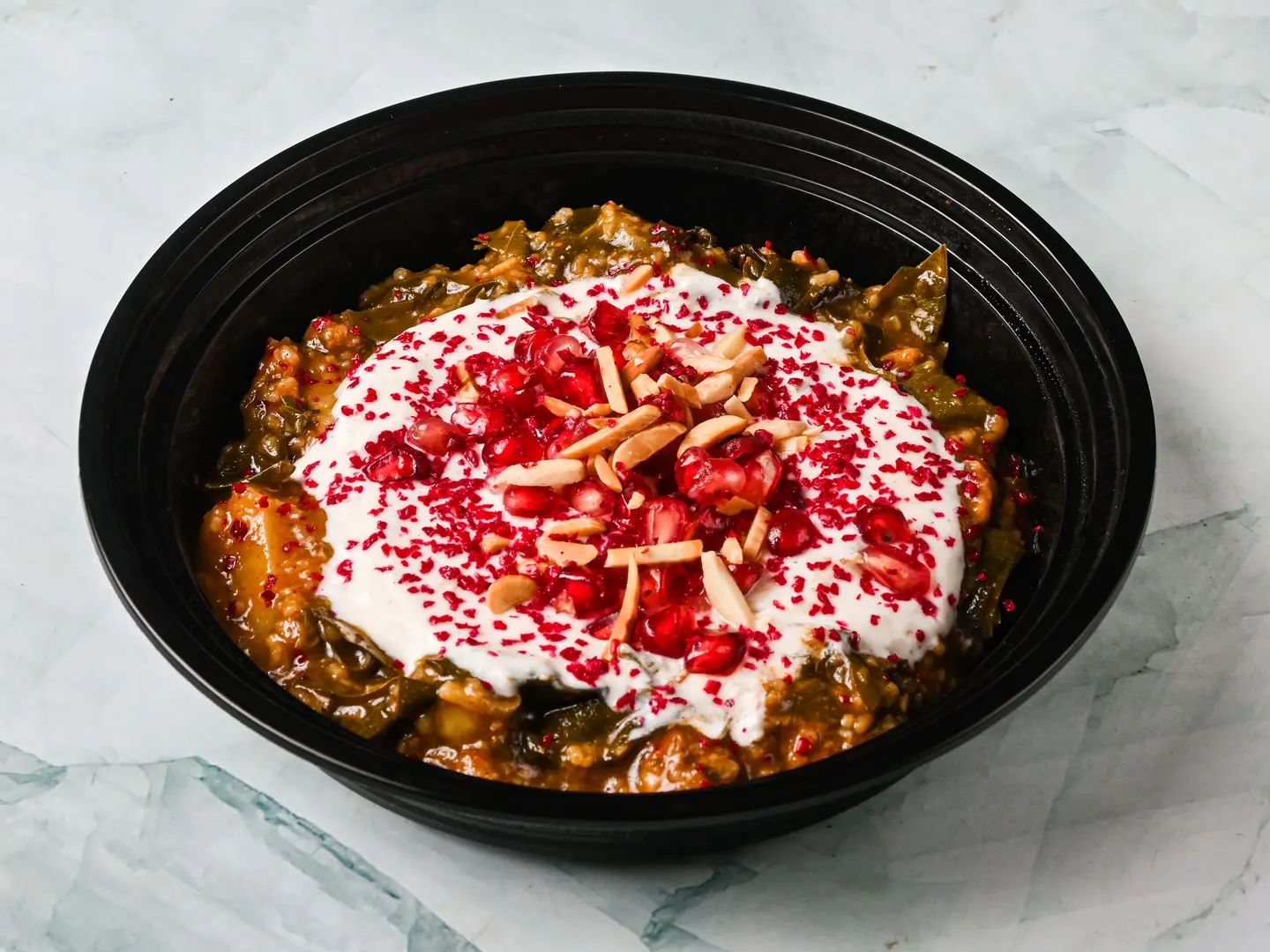 فتة ورق عنب - وسط