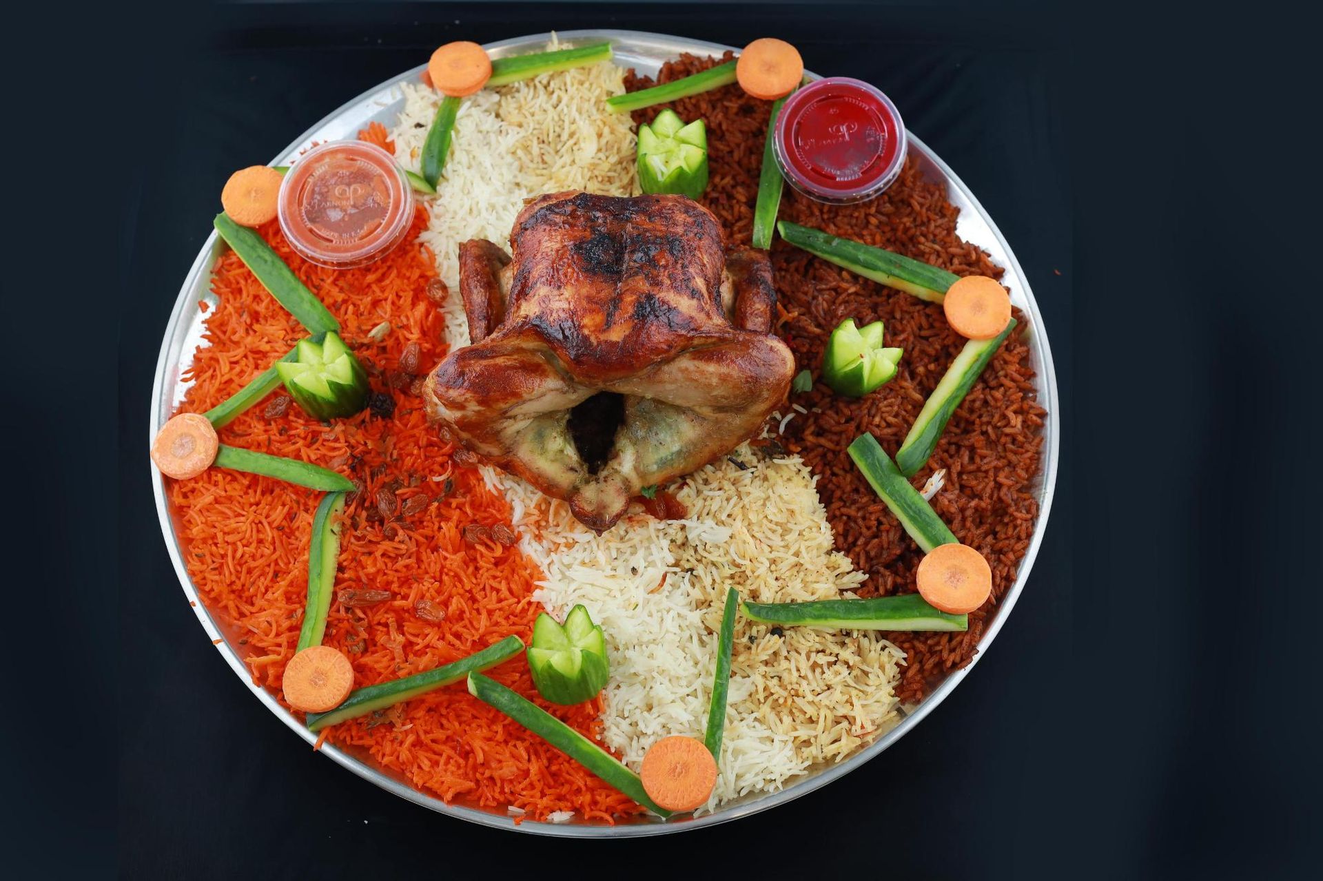 دجاج شواية مع أرز - دجاج شواية مع أرز-ربع دجاجة