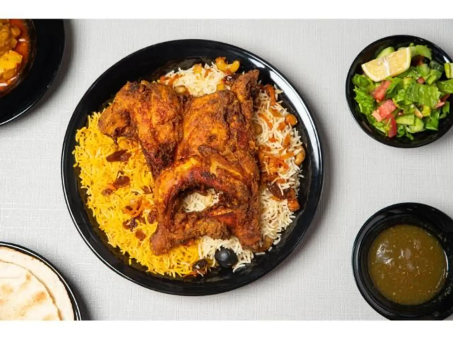 دجاج مقلي مع الرز - نصف