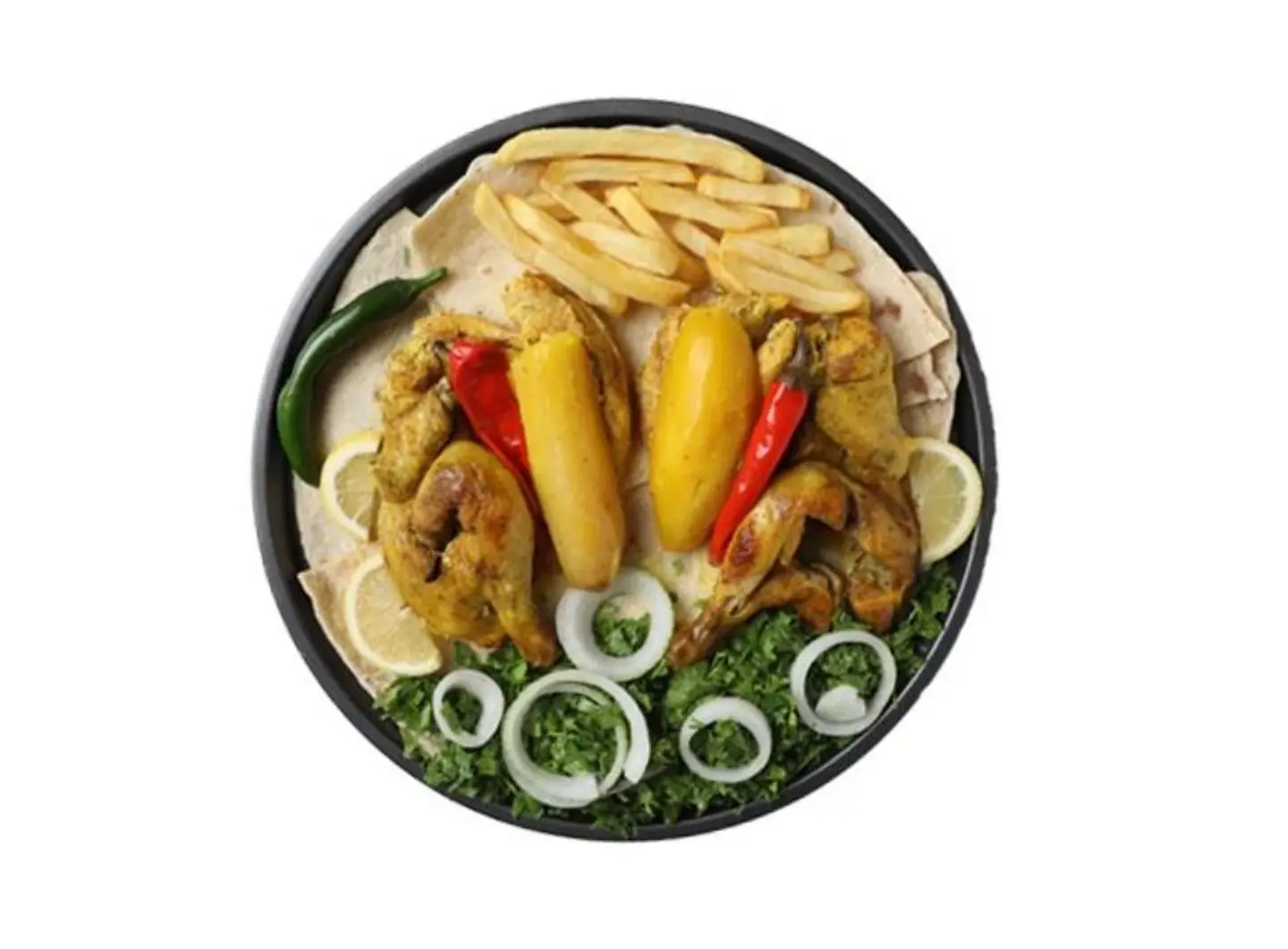 دجاج مدفون سادة - نص حبة دجاج