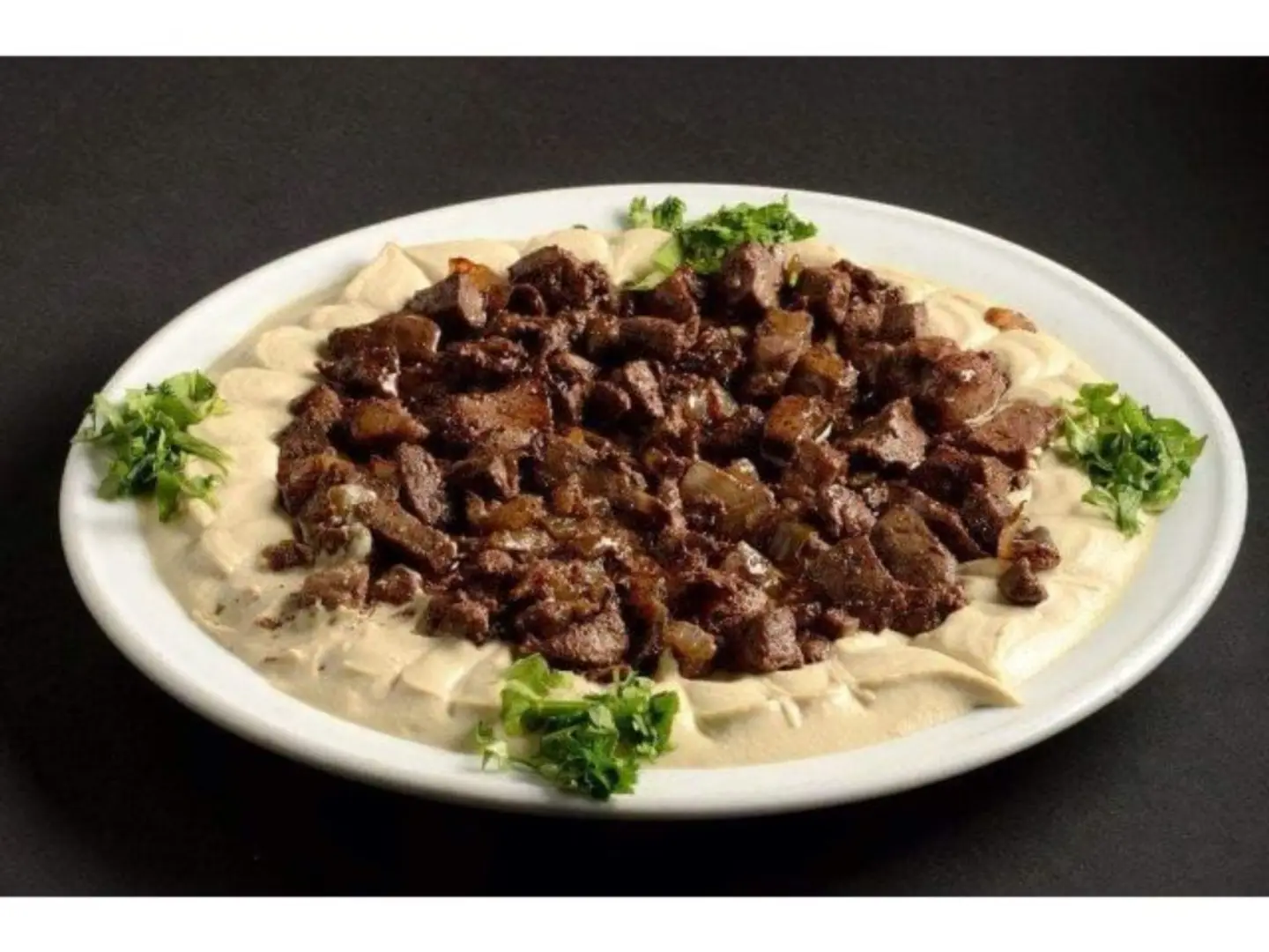 Lamb Liver With Hummus - Seared