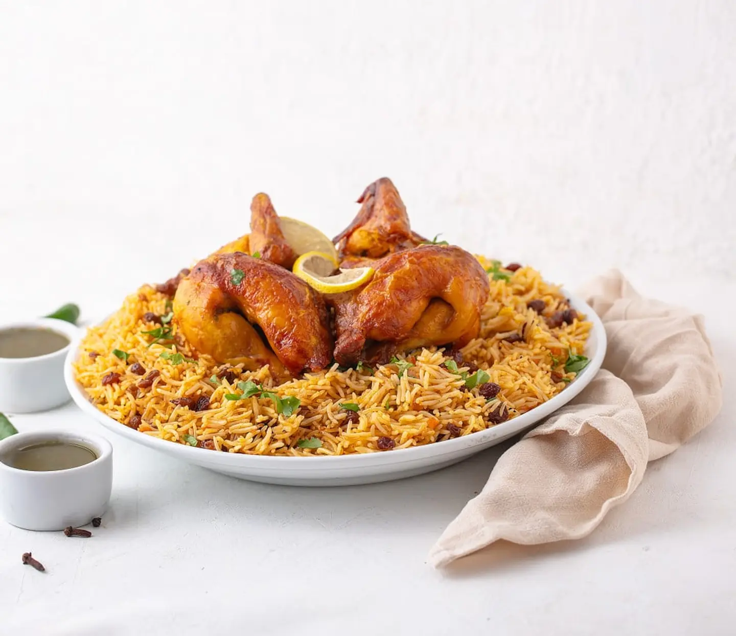 دجاج شواية - نصف حبة مع الرز