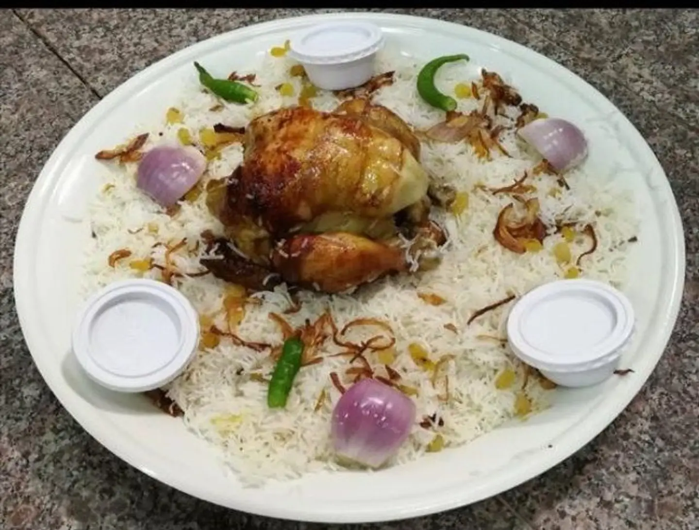 دجاج شواية مع الأرز - نص حبة دجاج