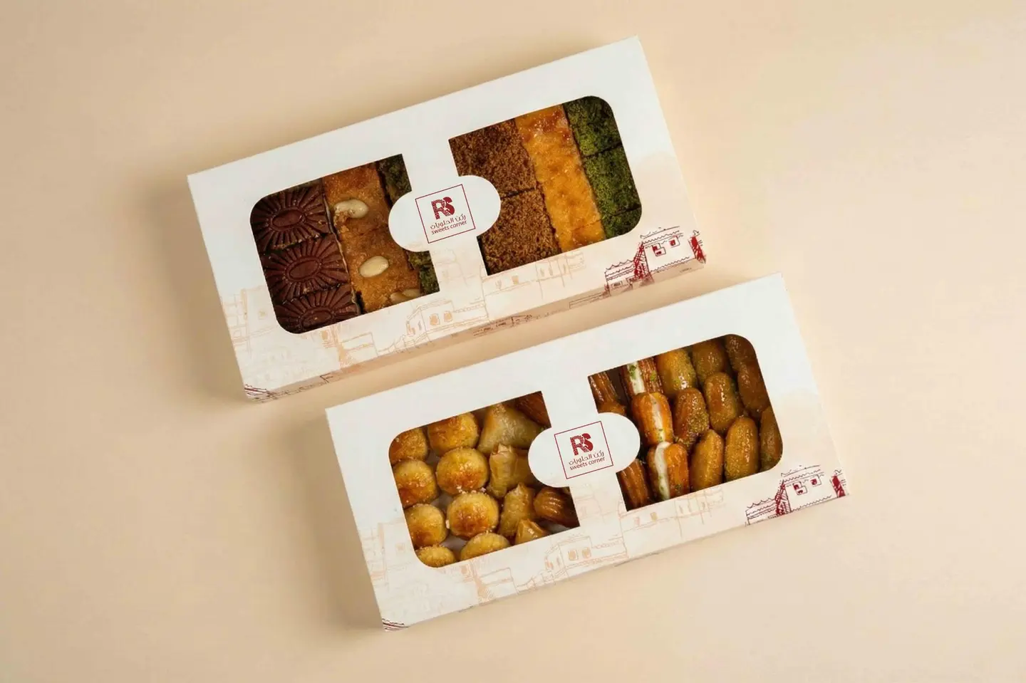 Mix Basbousa & Mix Oriental Sweets - Half Kilo