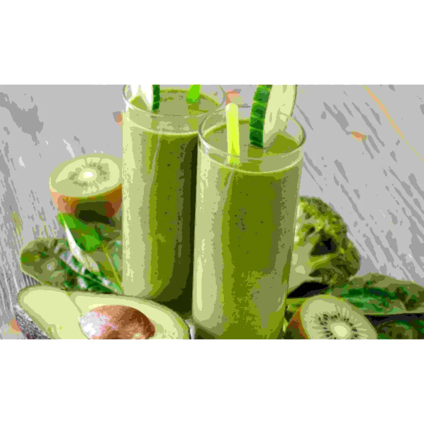 عصير افوكادو كيوي - وسط