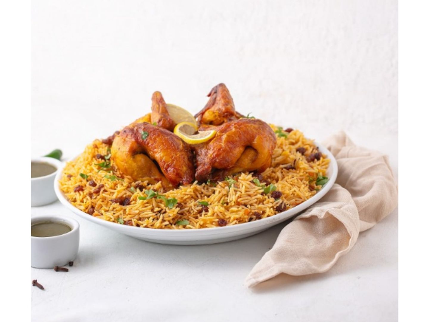 Grilled Chicken With Bukhari Rice - Half A Chicken