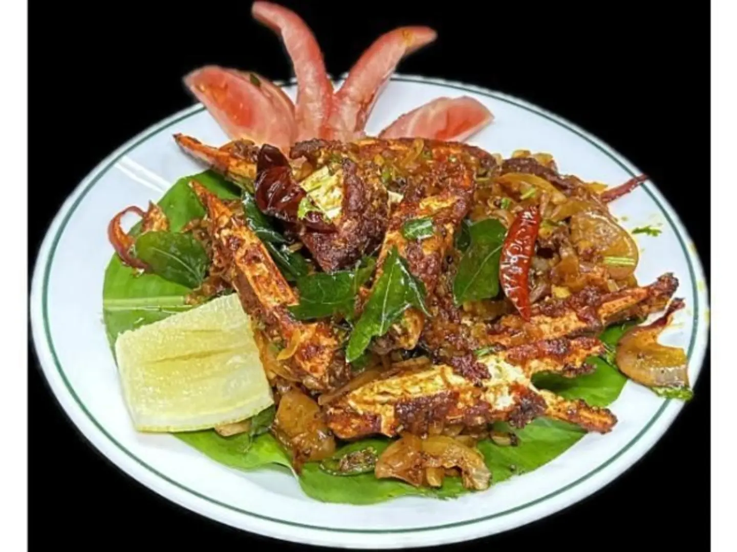 بصل المأكولات البحرية المقلية - الحبار