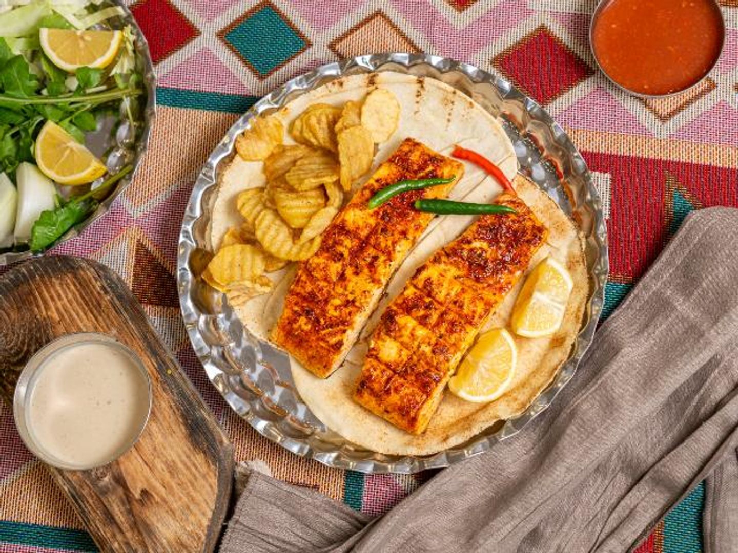 سمك سلمون بالفرن بدون رز - 500 جرام