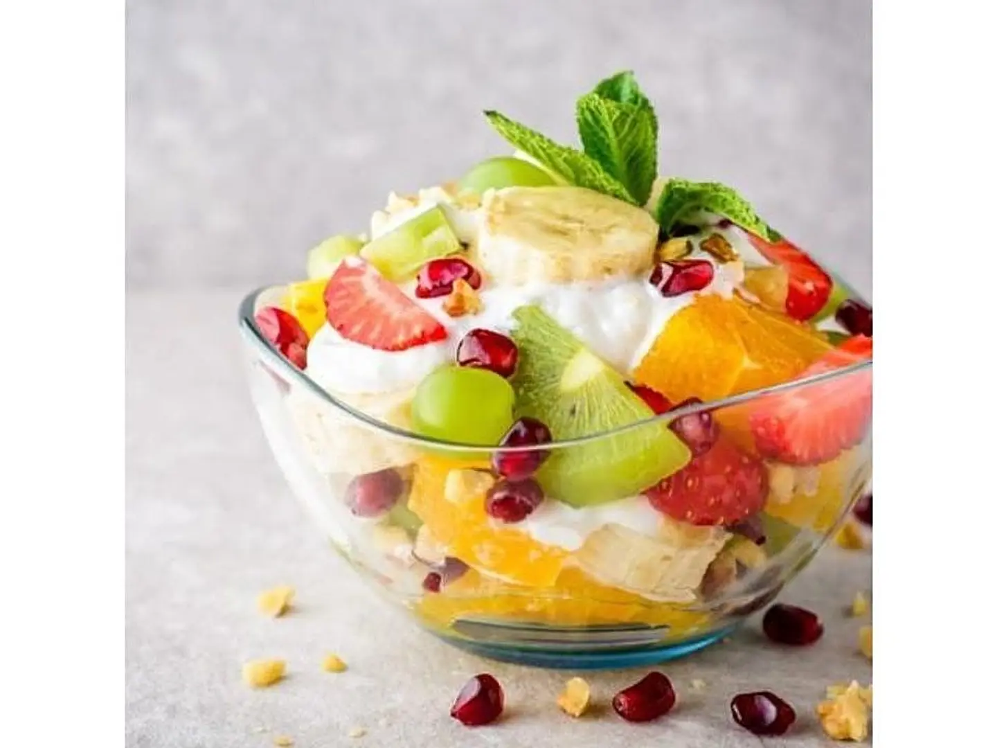 Fruit Salad With Juice And Ice Cream - Small