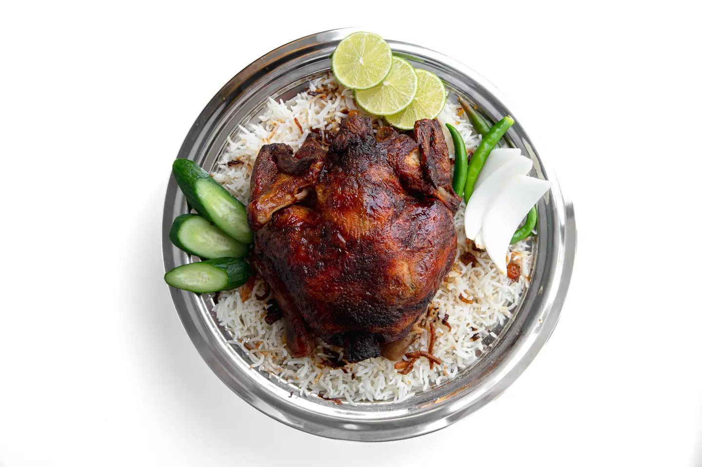 دجاج شواية  مع الارز - نص دجاجة