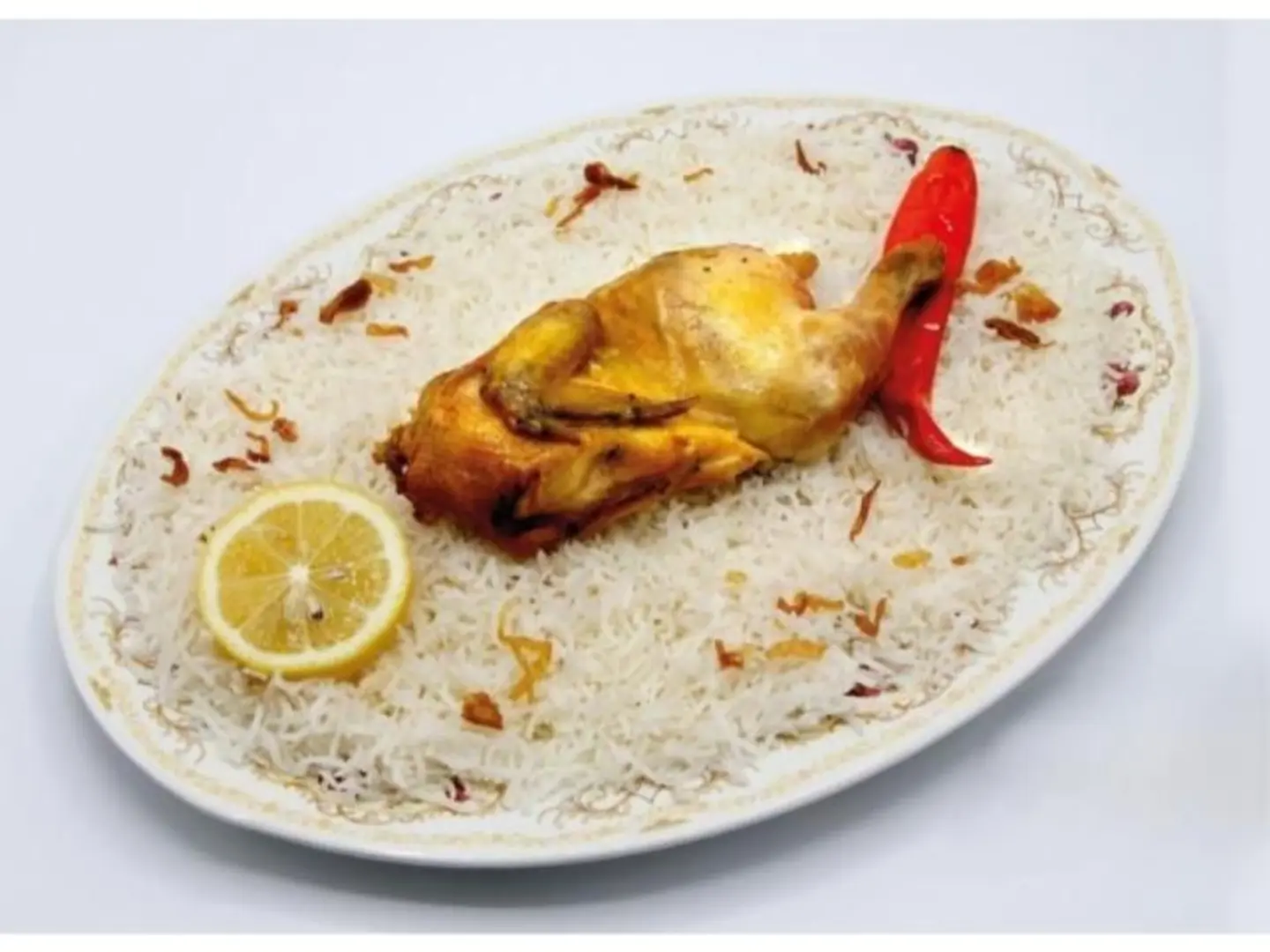 دجاج مندي مع رز بشاوري - ربع حبة