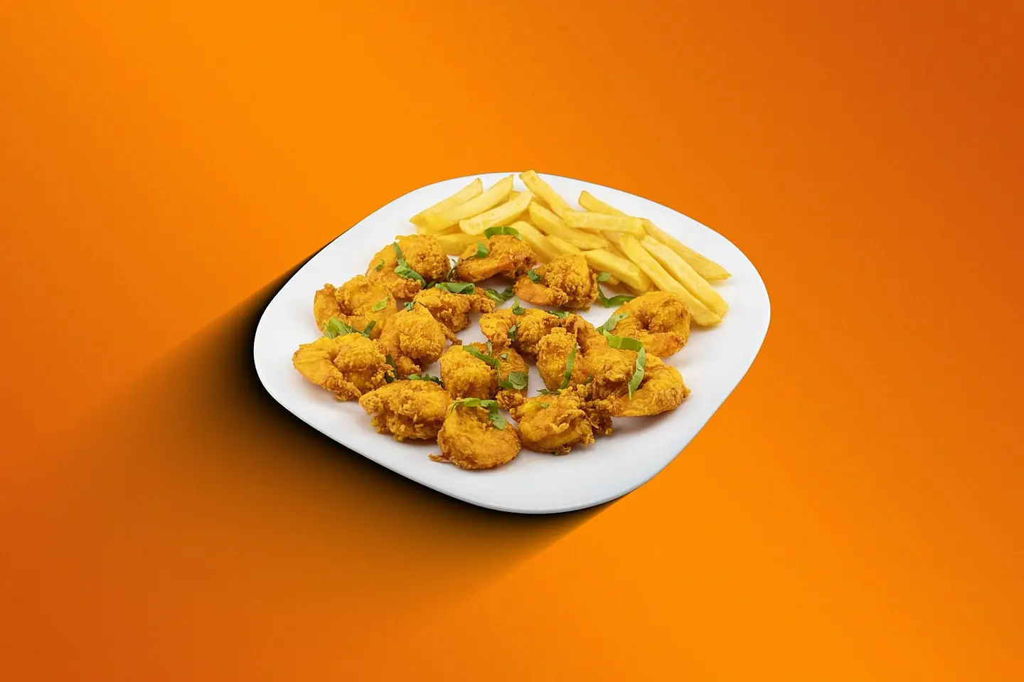 Jumbo Fried Shrimp Dish - Medium
