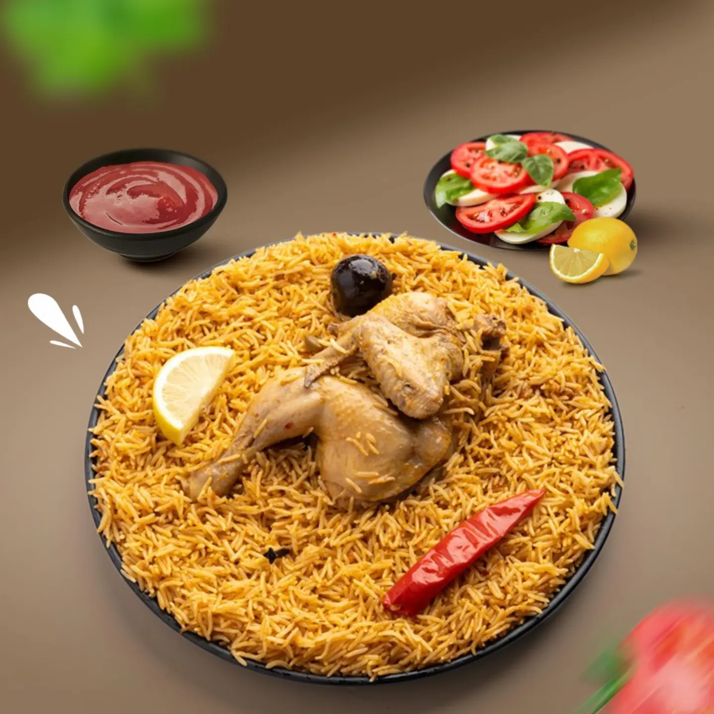 دجاج مضغوط - نصف دجاجة