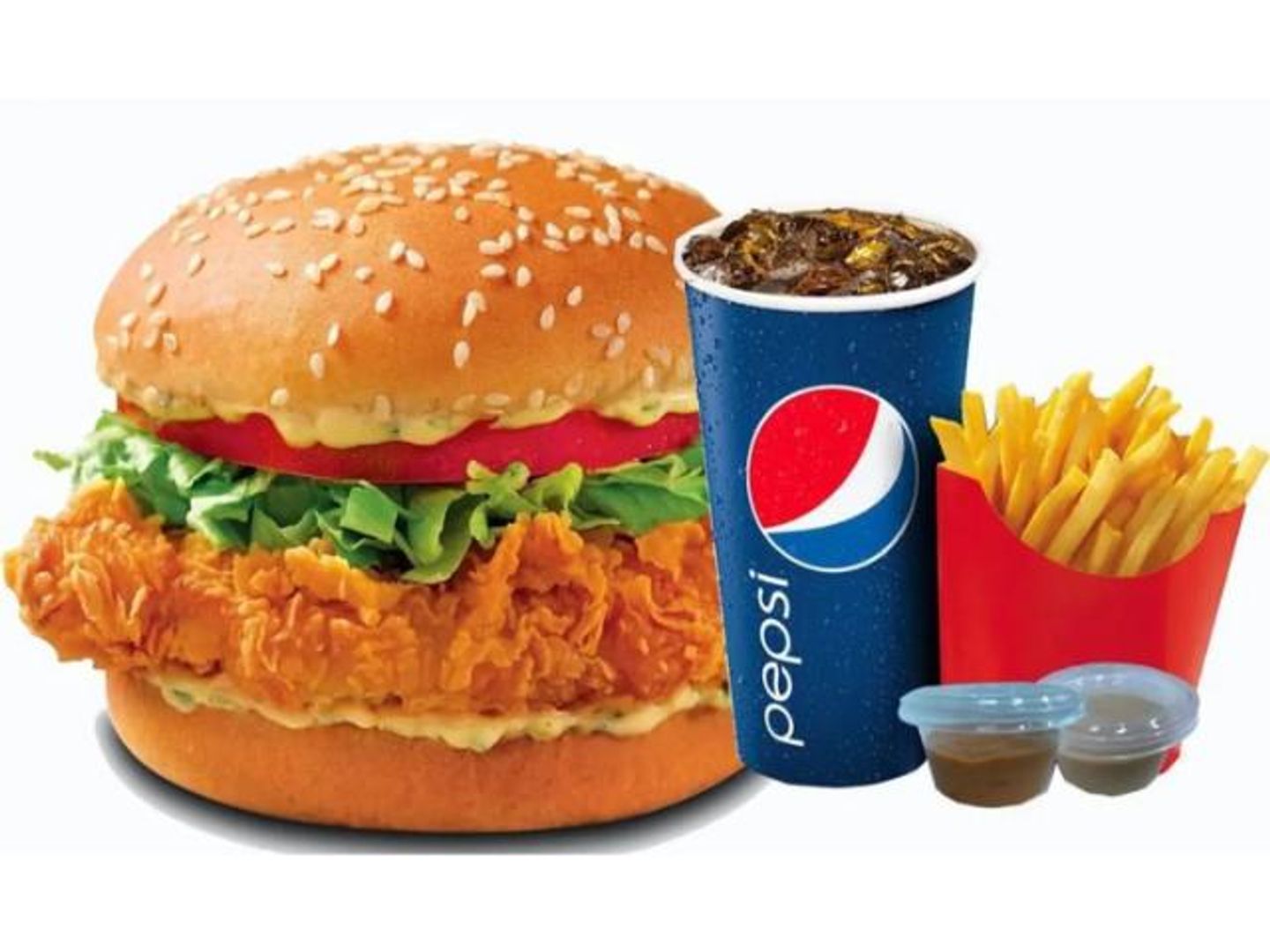Chicken Burger Meal - Without Cheese