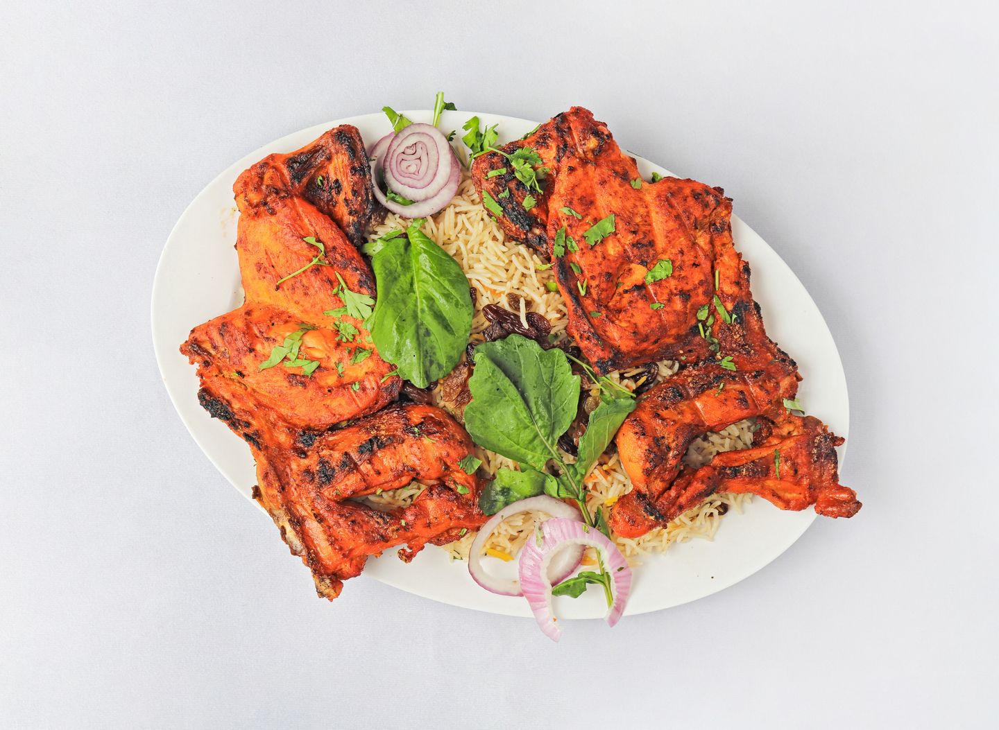 Charcoal Chicken With Rice - Half Chicken