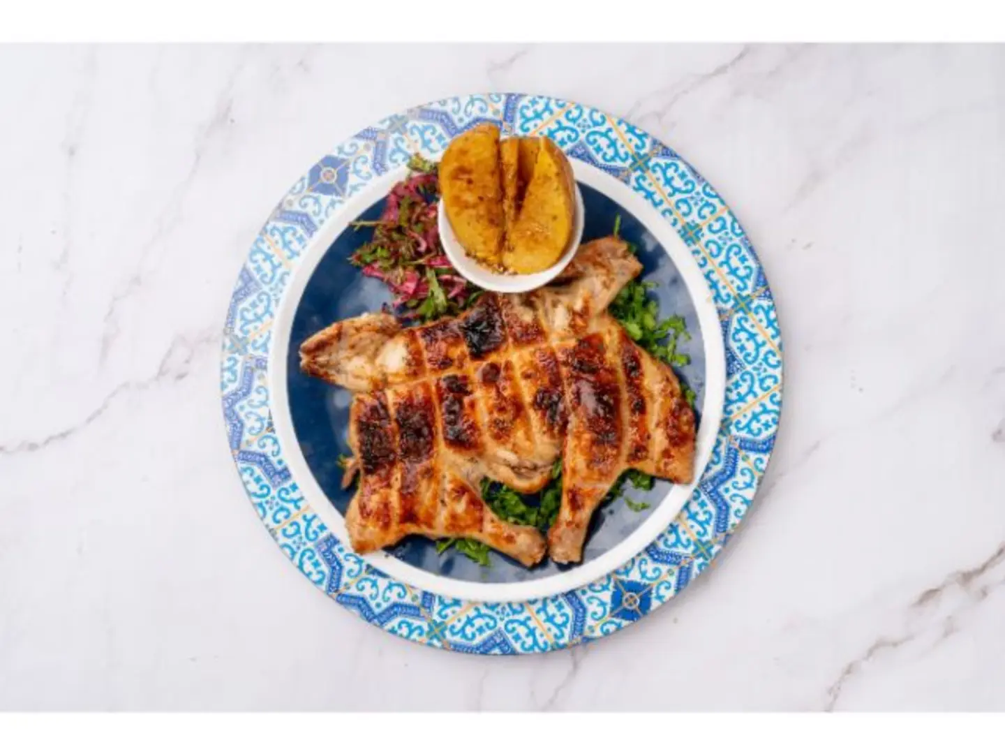 Grilled Chicken Without Rice - A Piece Of Chicken Grilled On Embers Without Rice