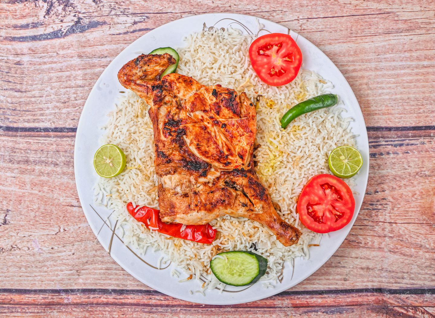 Charcoal Chicken With Peshawar Rice - Whole Chicken