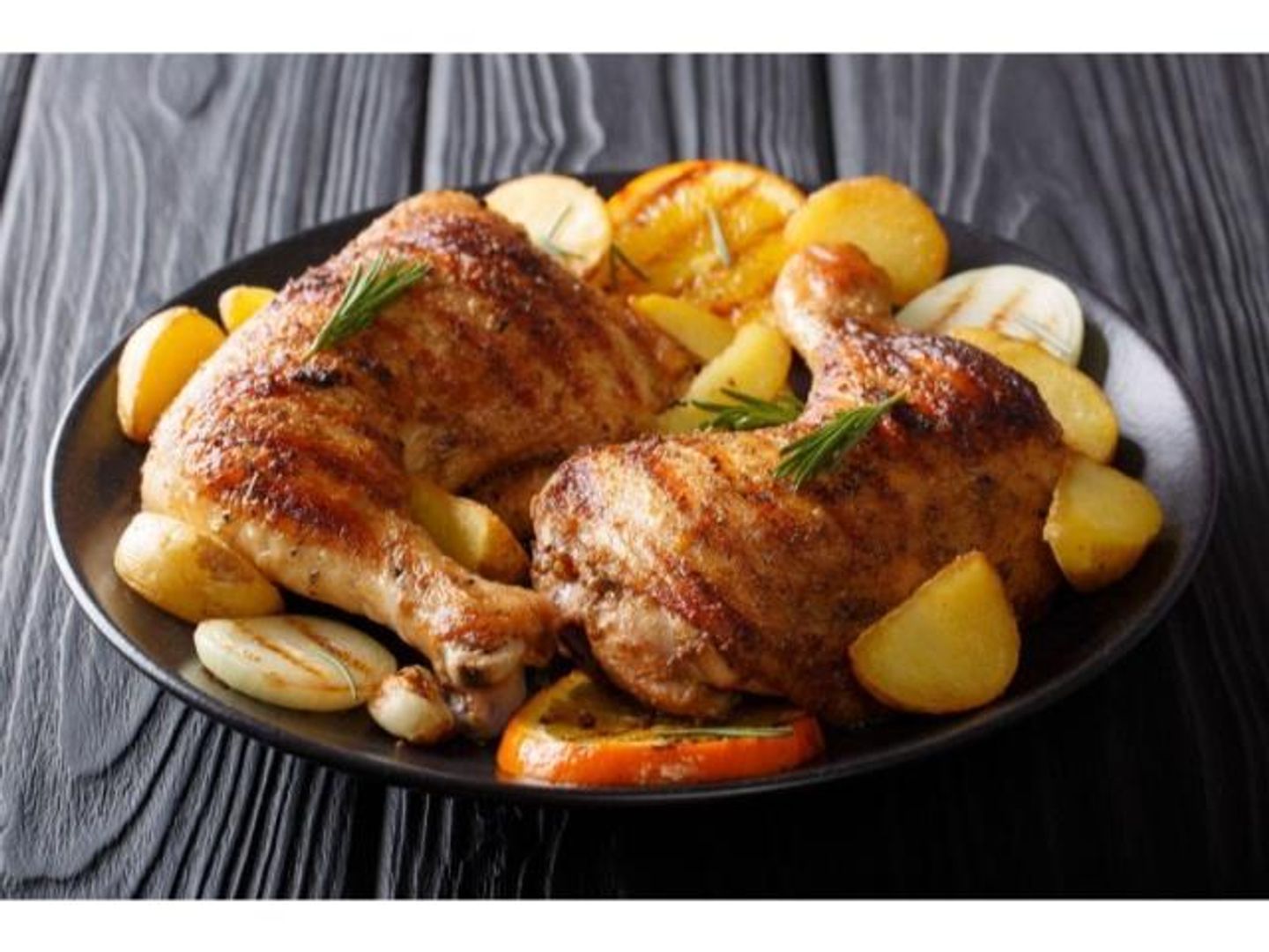 Oven Baked Chicken With Potatoes - Quarter Of A Chicken