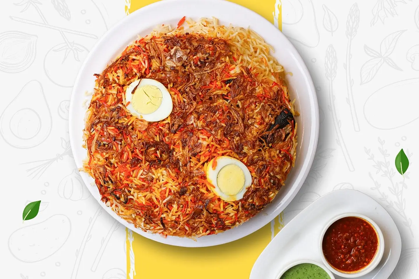 مقلوبة دجاج برياني - ربع