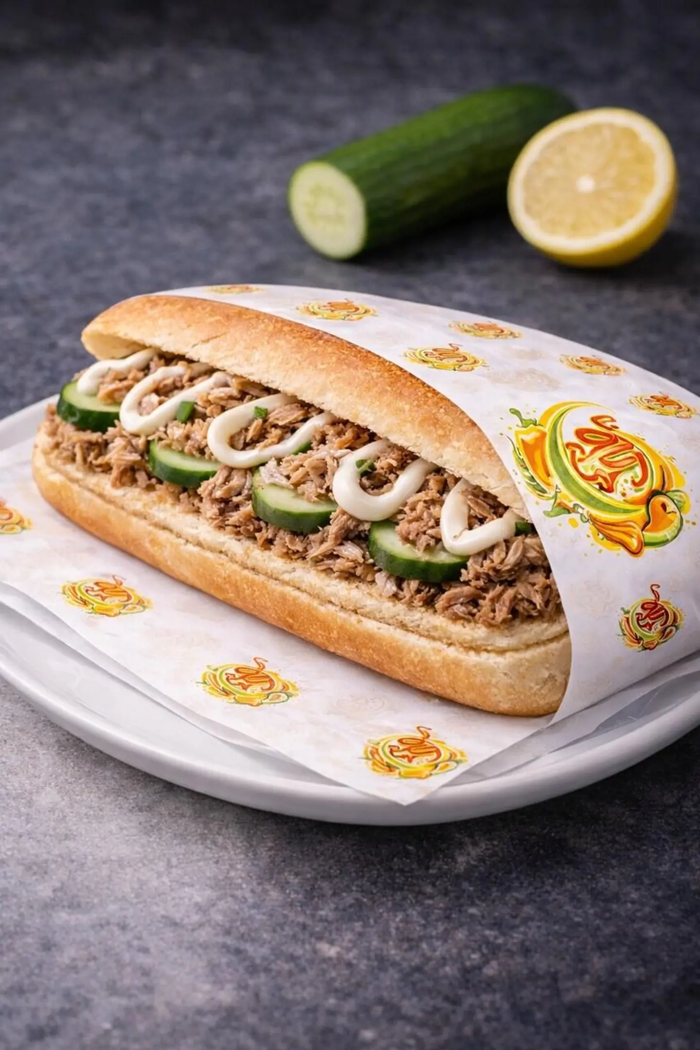 Tuna And Cucumber Sandwich - ½ Sandwich