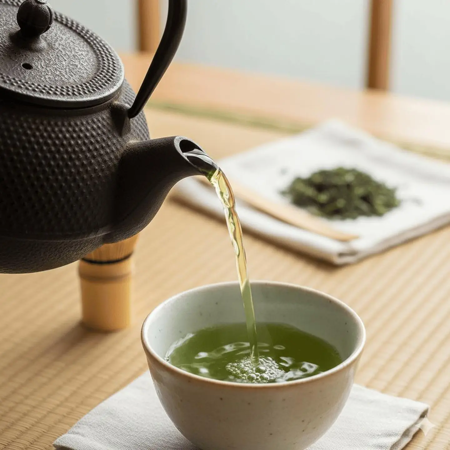 شاي أخضر - صغير ورقي