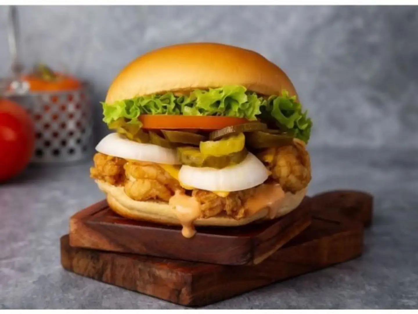 Shrimp Burger - Meal