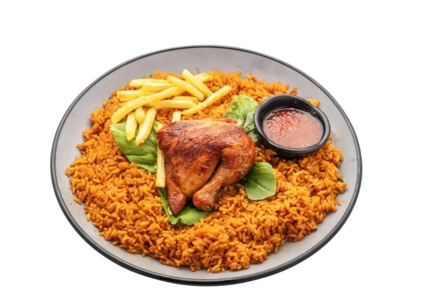 ربع حبه دجاج شواية مع الأرز - أرز بخارى ابيض