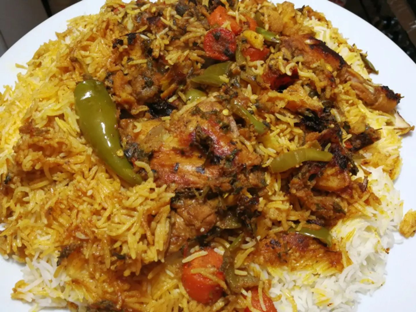 مشخول دجاج - وسط