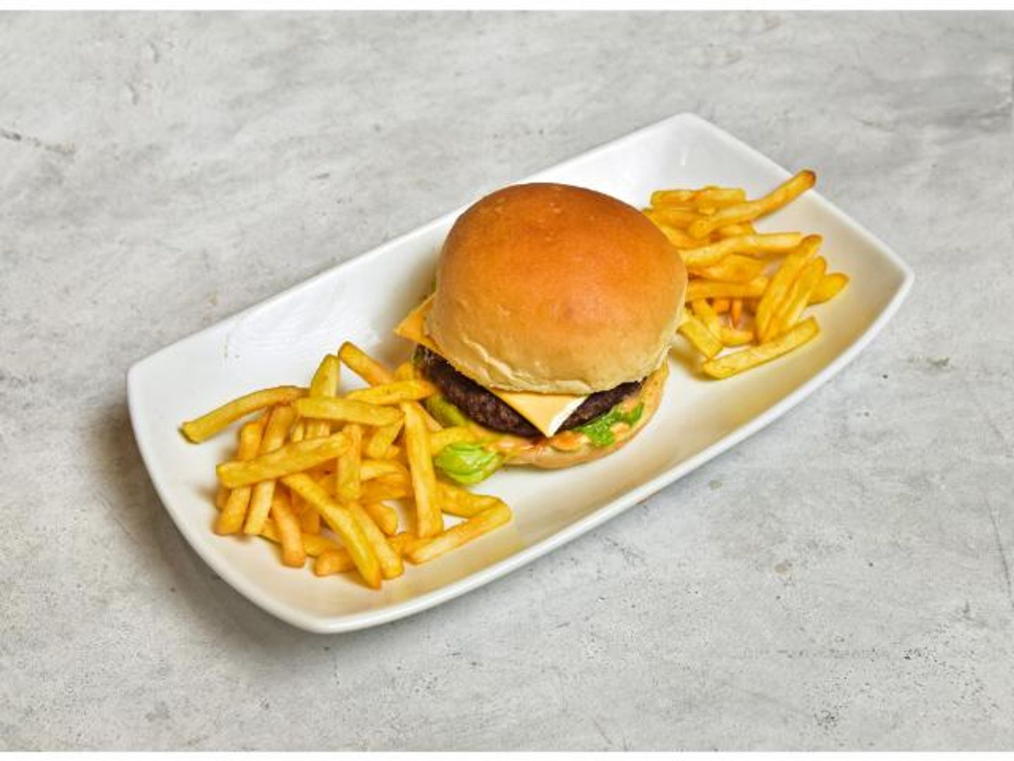Grilled Beef Burger Meal - Single