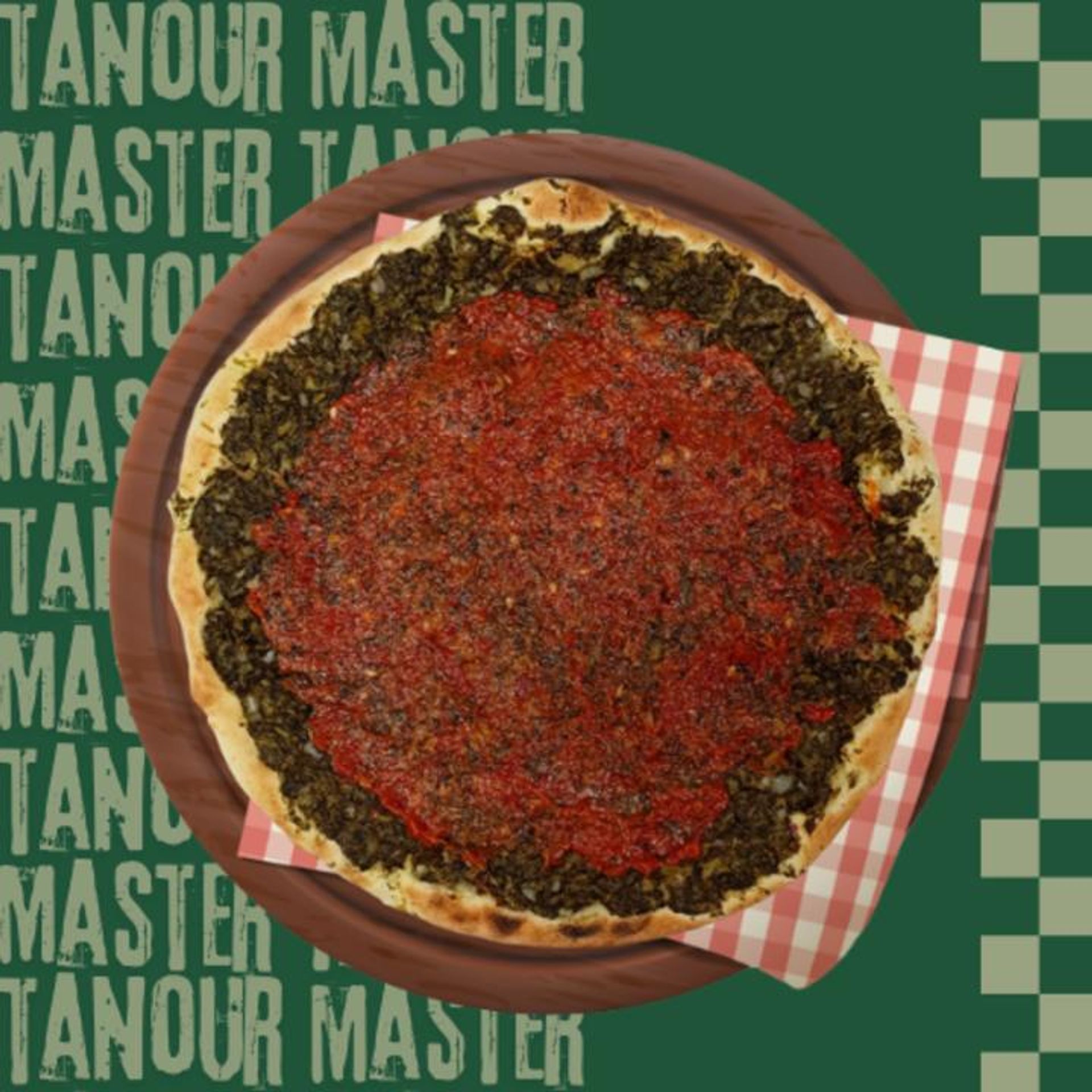 منقوشة سبانخ حار - وسط