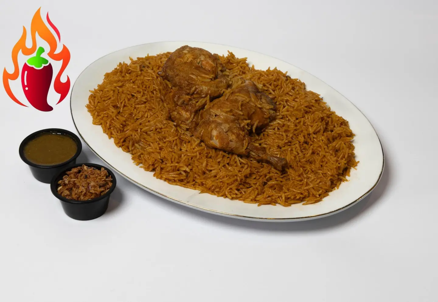 نص دجاج مع الارز - حراق