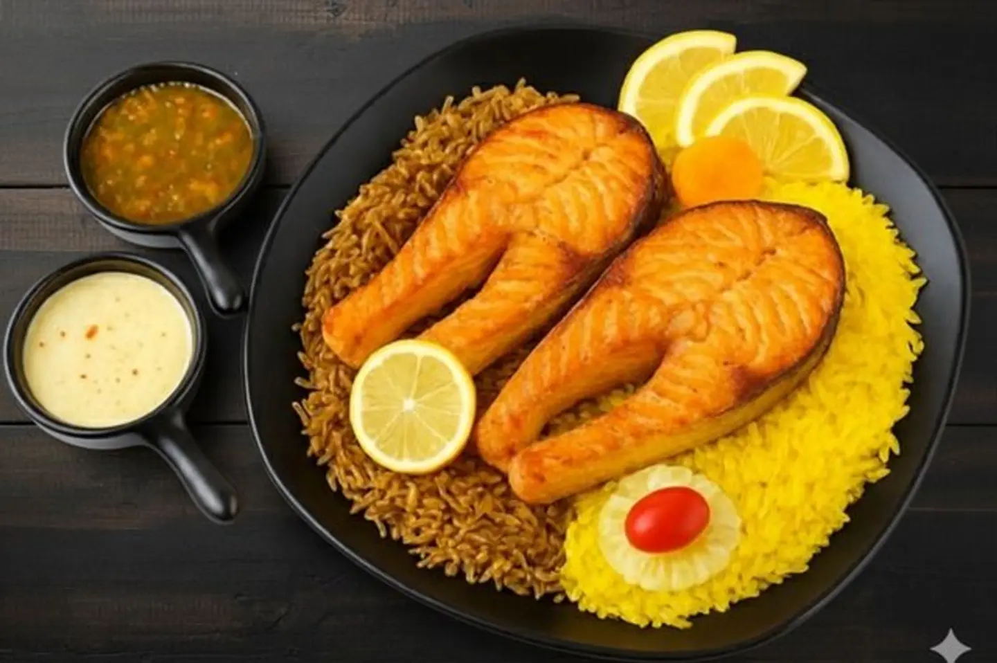 وجبة سلمون شخص واحد - مقلي