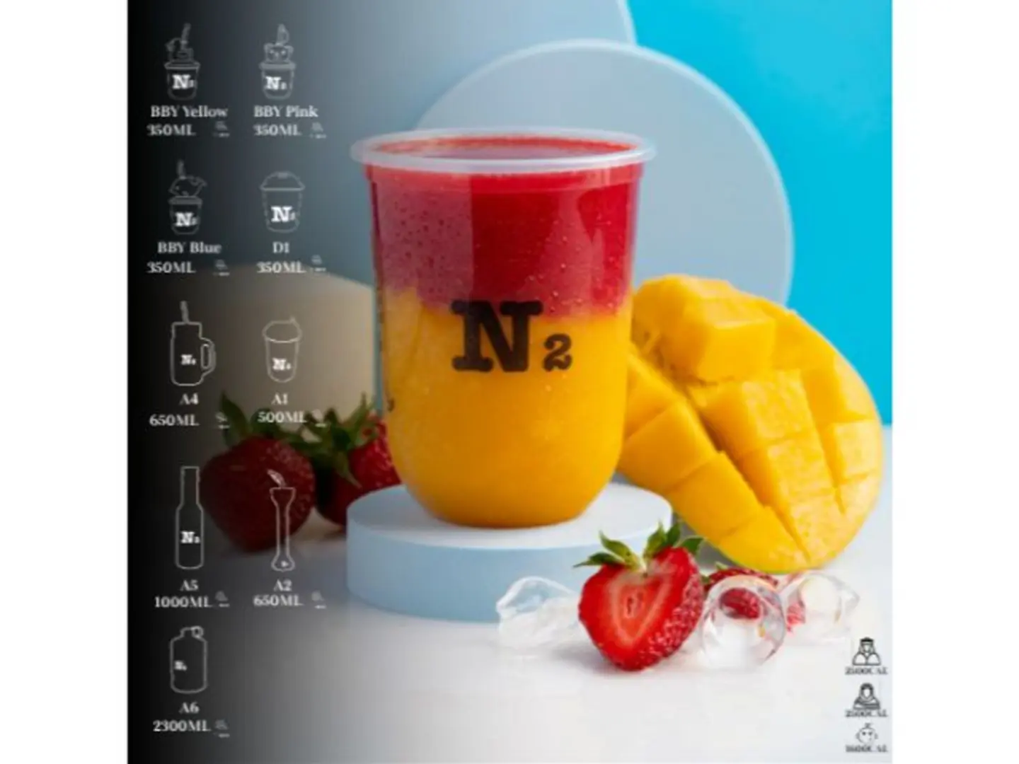 مانجو وفراولة - دي 1 (350مل)