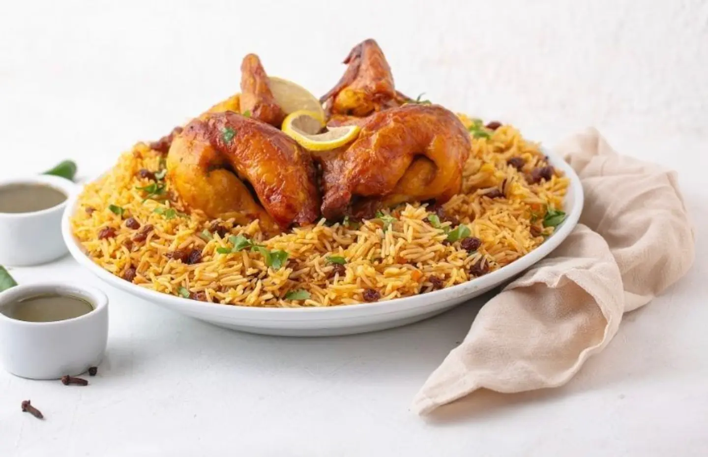 دجاج شواية مع الارز - ربع حبة دجاج