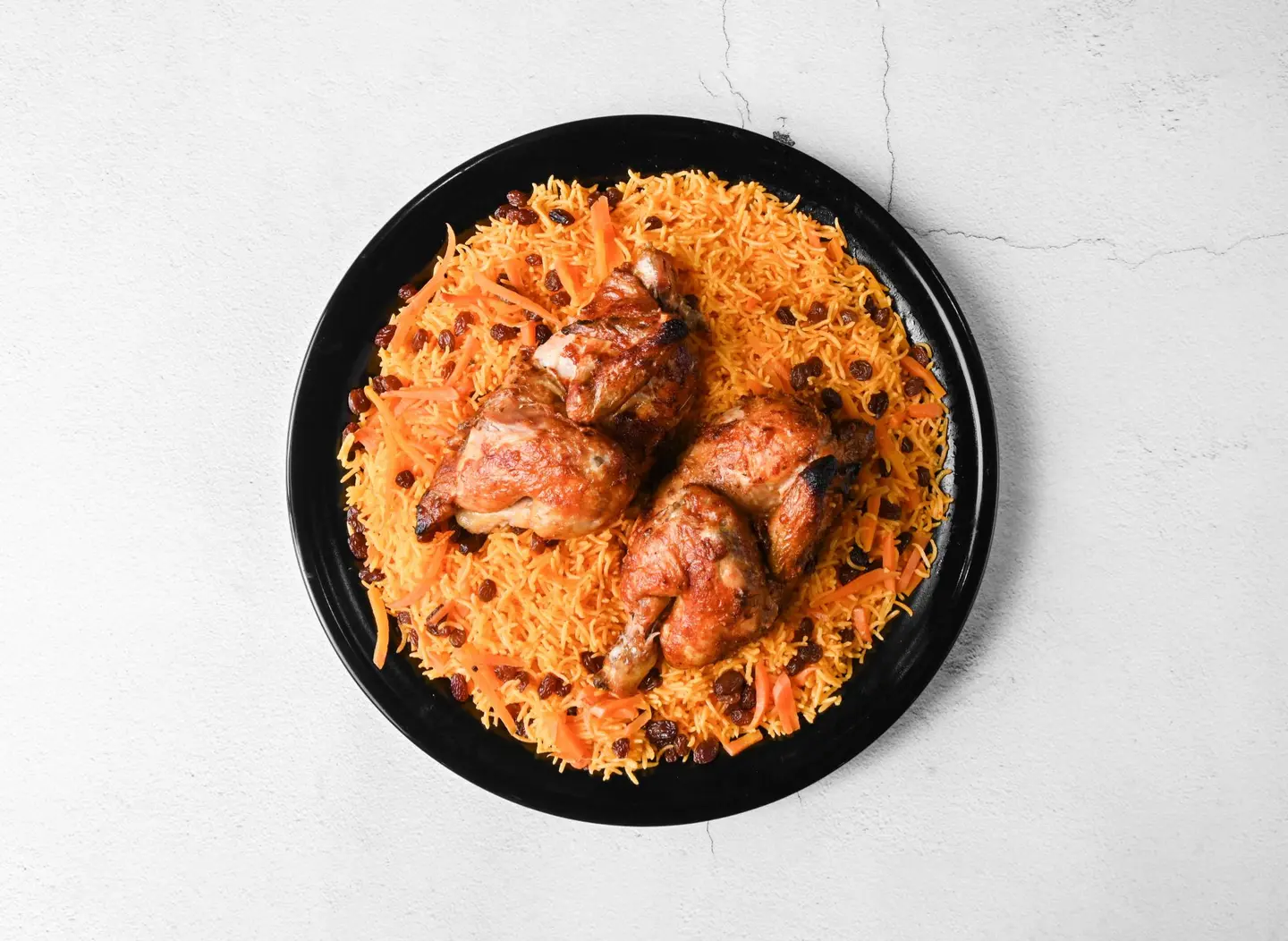 دجاج شواية حراق مع رز - نصف دجاجة