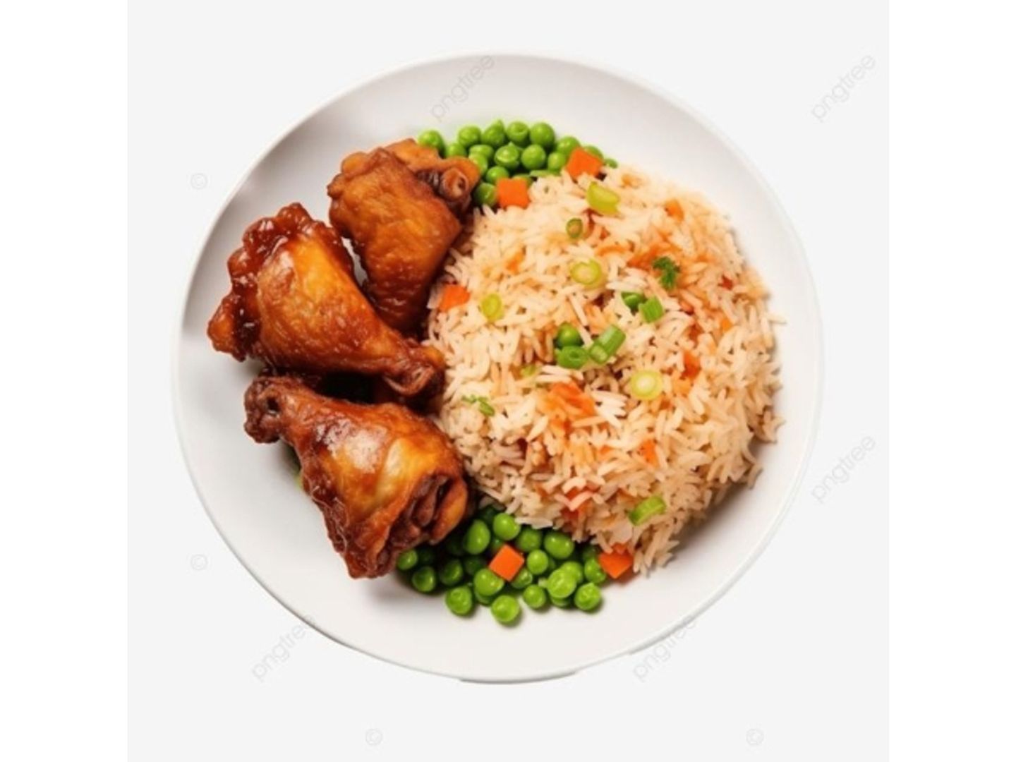 دجاج مقلي مع رز - نص حبة دجاج